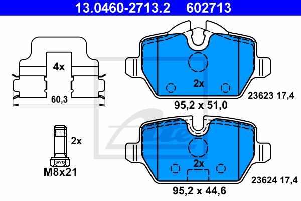 Brake Pad Set, Rear