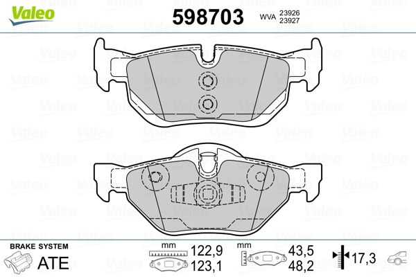 Brake Pad Set, Rear