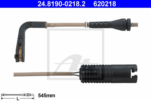 Warning Contact, brake pad wear , rear