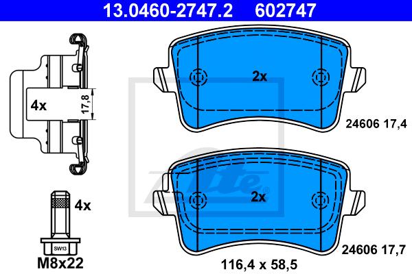 BRAKE PADS, REAR