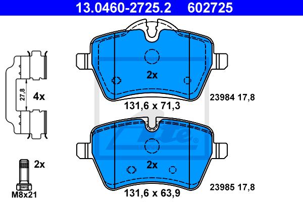 [34119804735ATE]  Brake Pad Set, Front
