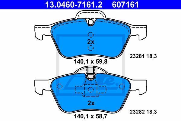 Brake pad set , Front