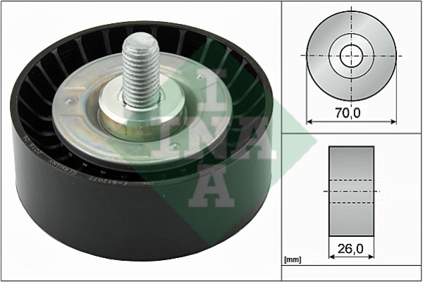 Deflection/Guide Pulley, v-ribbed belt