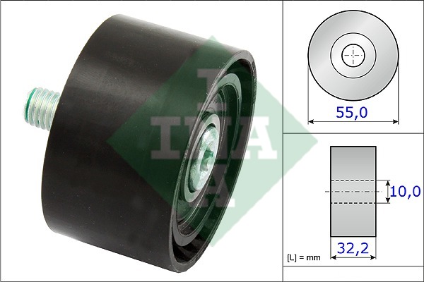 Deflection/Guide Pulley, v-ribbed belt