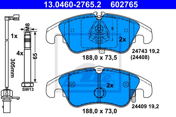 BRAKE PAD SET ,FRONT