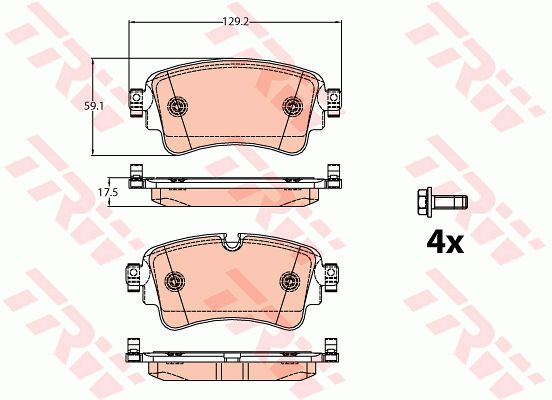 Brake Pad Set , REAR