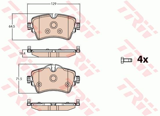 Brake Pad Set, FRONT