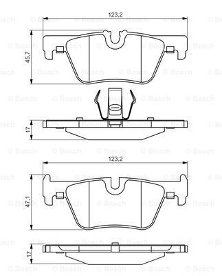 BRAKE PAD SET, REAR