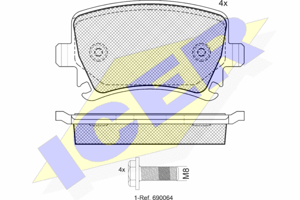 BRAKE PADS , REAR 