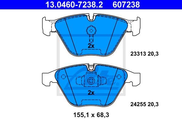 Brake pad set , Front