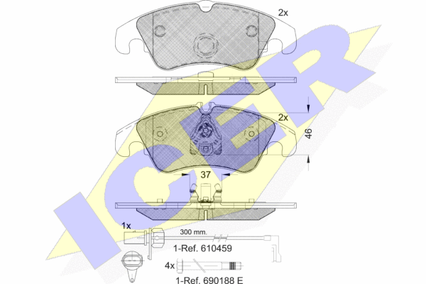 BRAKE PAD SET ,FRONT 