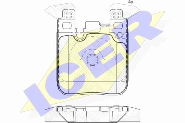 Brake pad set, Rear