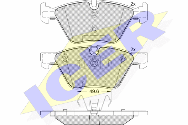 Brake pad set, Front