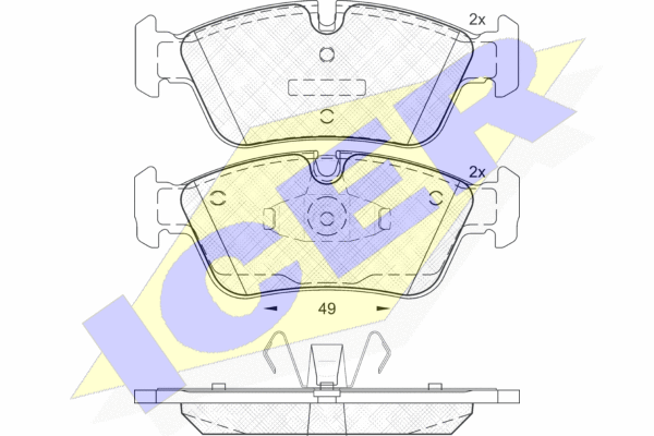 Brake pad set , Front 