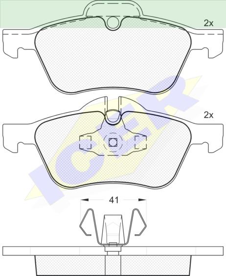 Brake pad set,Front 