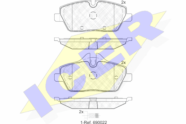 Brake pad set, Front 