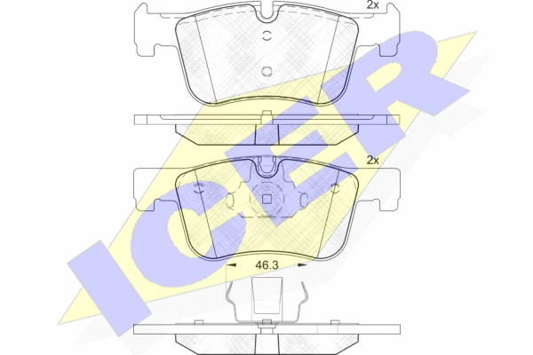 Brake pad set, Front 