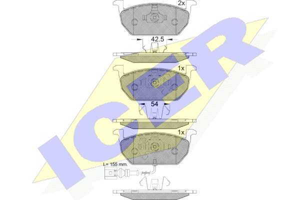 BRAKE PAD SET, FRONT