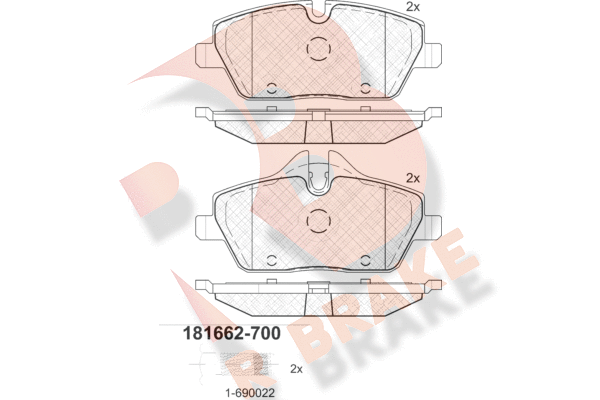 Brake pad set, Front