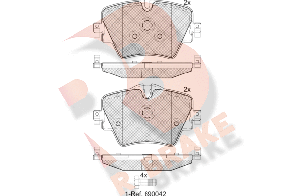 Brake pad set,Front