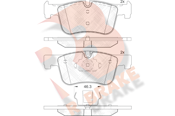 Brake pad set, Front