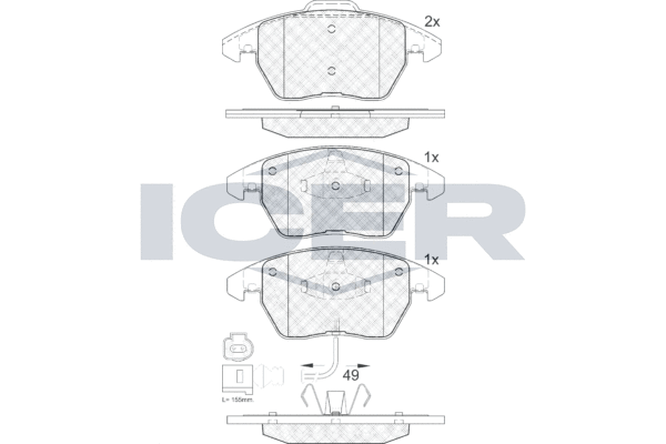 Brake Pad Set, Front