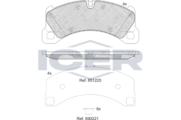 BRAKE PAD SET, FRONT