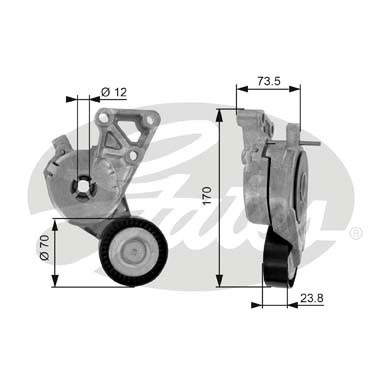 [06A903315E-G] Tensioner Pulley, v-ribbed belt