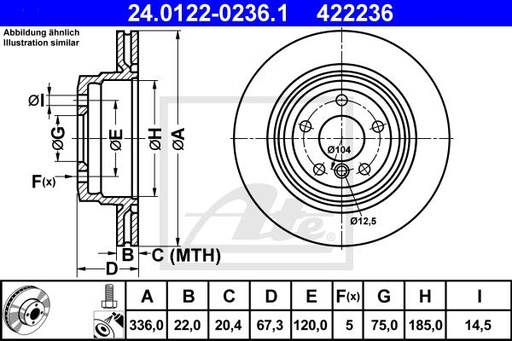 [34216855004ATE] Brake Disc, Rear