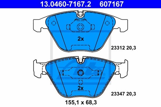 [34116794915ATE]  Brake Pad Set, Front