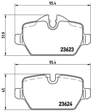 [34216788183BR] Brake Pad Set, Rear