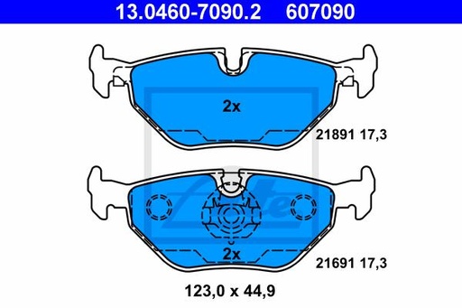 [34216761281ATE] BRAKE PADS , REAR