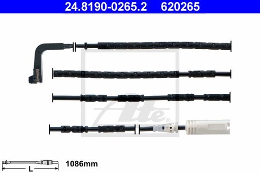 [34356789445ATE]  Warning Contact, brake pad wear , Rear