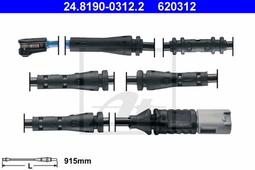 [34356791962ATE] Warning Contact, brake pad wear , Rear	