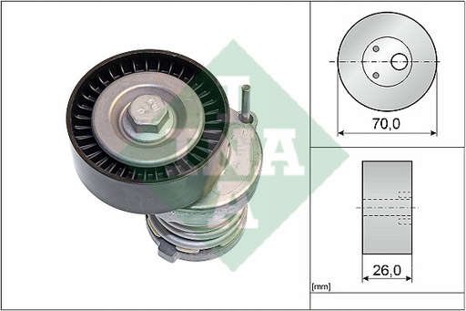 [030145299F-INA] Tensioner Lever, v-ribbed belt