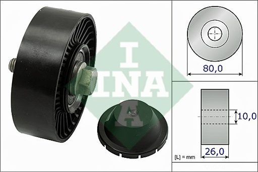 [11287535860INA] Deflection/Guide Pulley, v-ribbed belt