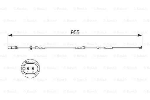 [34356790303B] Warning Contact, brake pad wear , Front
