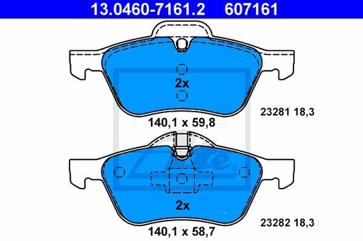 [34116770332ATE] Brake pad set , Front
