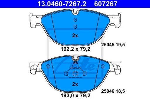 [34116851269ATE] Brake pad set,Front