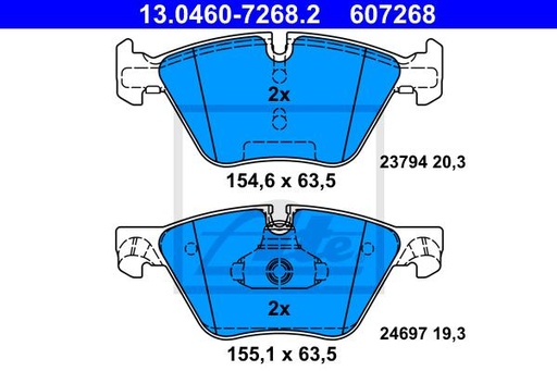 [34116858047ATE] BRAKE PADS , FRONT