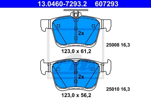 [8V0698451-ATE] BRAKE PADS REAR 