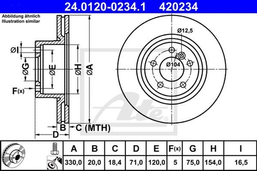 [34206868936ATE] Brake Disc, Rear