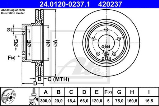 [34216792227ATE] Brake Disc, Rear
