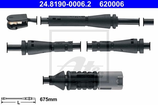 [34356792289ATE] Warning Contact, brake pad wear , Front