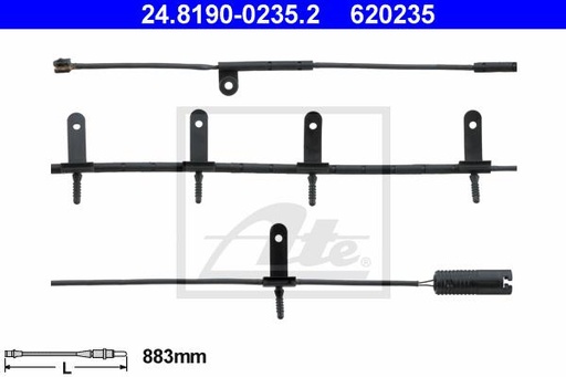 [34356778175ATE] Warning Contact, brake pad wear, Front
