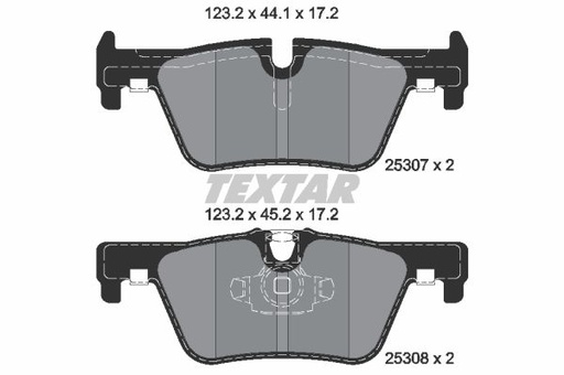 [34216873093TX] BRAKE PAD SET, REAR
