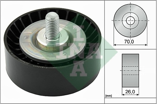 [11281440378INA] Deflection/Guide Pulley, v-ribbed belt
