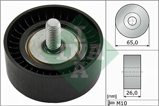 [022145276F-INA] Deflection/Guide Pulley, v-ribbed belt