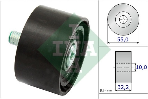 [11288620023INA] Deflection/Guide Pulley, v-ribbed belt