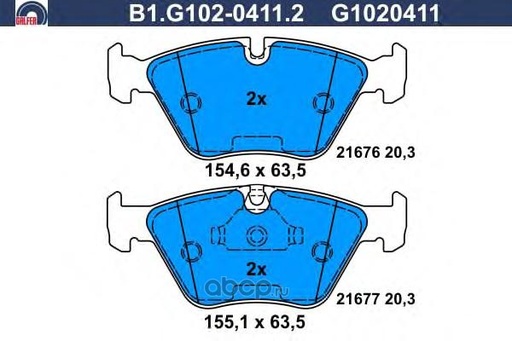 [34116761278GAL] BRAKE PADS , FRONT